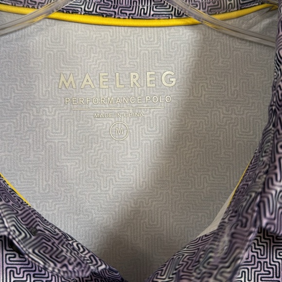 Men's Printed Golf Shirts-Purple Maze, size Medium - Picture 2 of 6